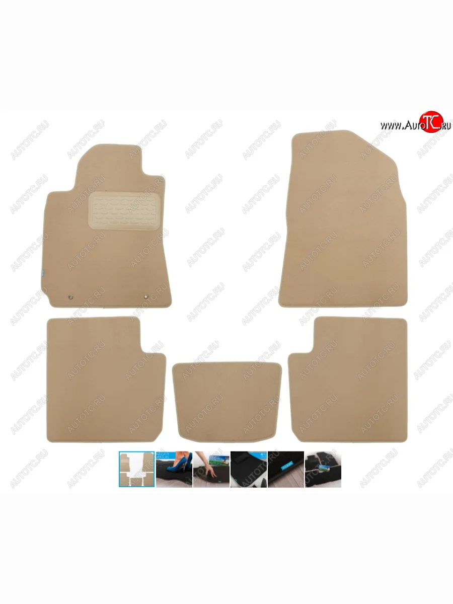 Текстильные коврики салона Klever Premium Chery Tiggo 3x дорестайлинг (2017-2020) (Цвет: бежевый)  в Керчи Республика Крым