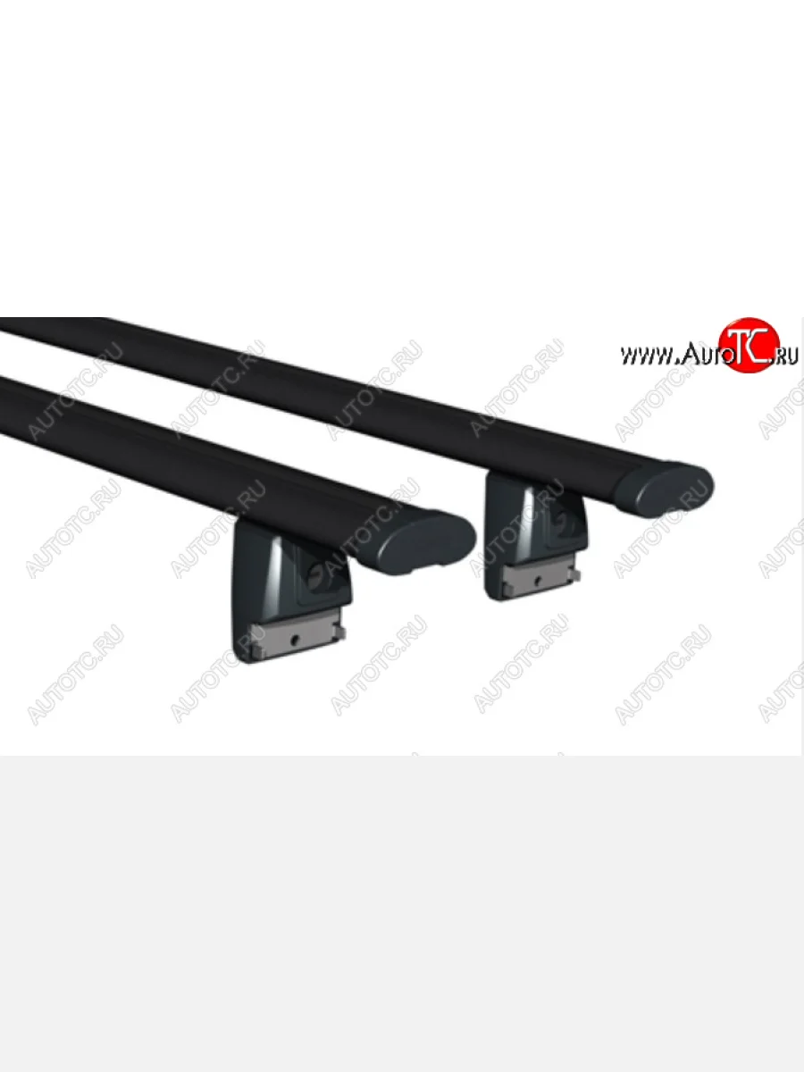 Комплект поперечин с замком в сборе АПС АЭРО (крепление в паз на рейлинги АПС, отпускается только с рейлингами) Лада ВАЗ 2123 (Нива Шевроле) дорестайлинг (2002-2008) (Цвет: черный, длина 1100 мм)  в Керчи Республика Крым