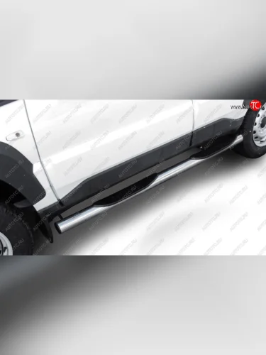 Защита порогов Slitkoff (Ø 76 мм, с проступями) Лада ВАЗ Нива Трэвел (2021-2025) (212300-80)