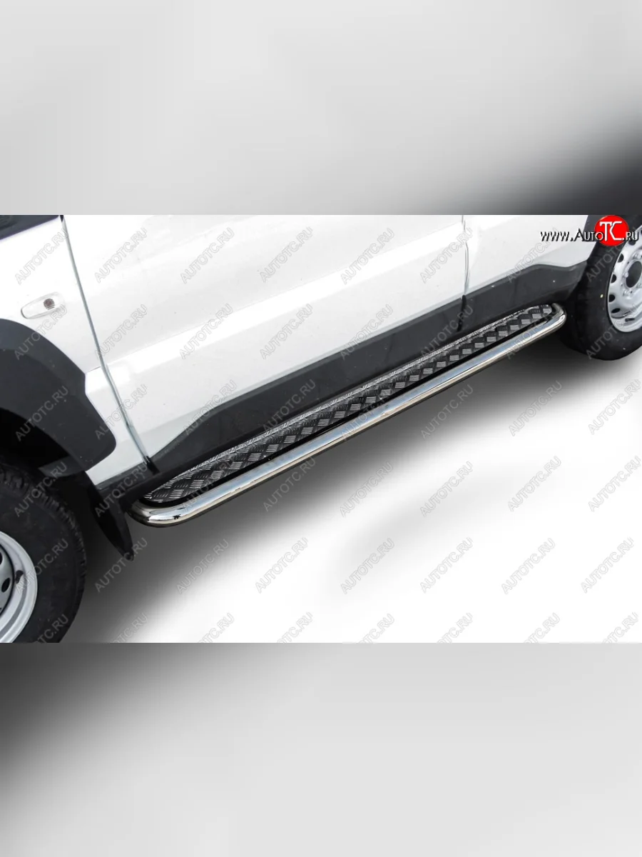 Силовые подножки для ног Slitkoff (Ø 57 мм, нержавейка)  Лада ВАЗ Нива Трэвел (2021-2025)  в Перми Пермском крае