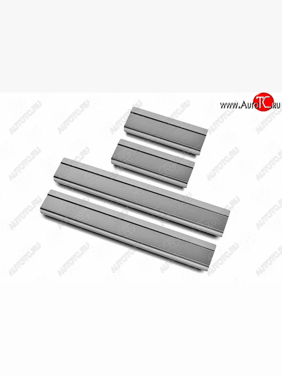 Накладки порожков салона Russtal Honda CR-V RW,RT дорестайлинг (2016-2020) (Нержавейка шлифованная)  в Самаре Самарской области