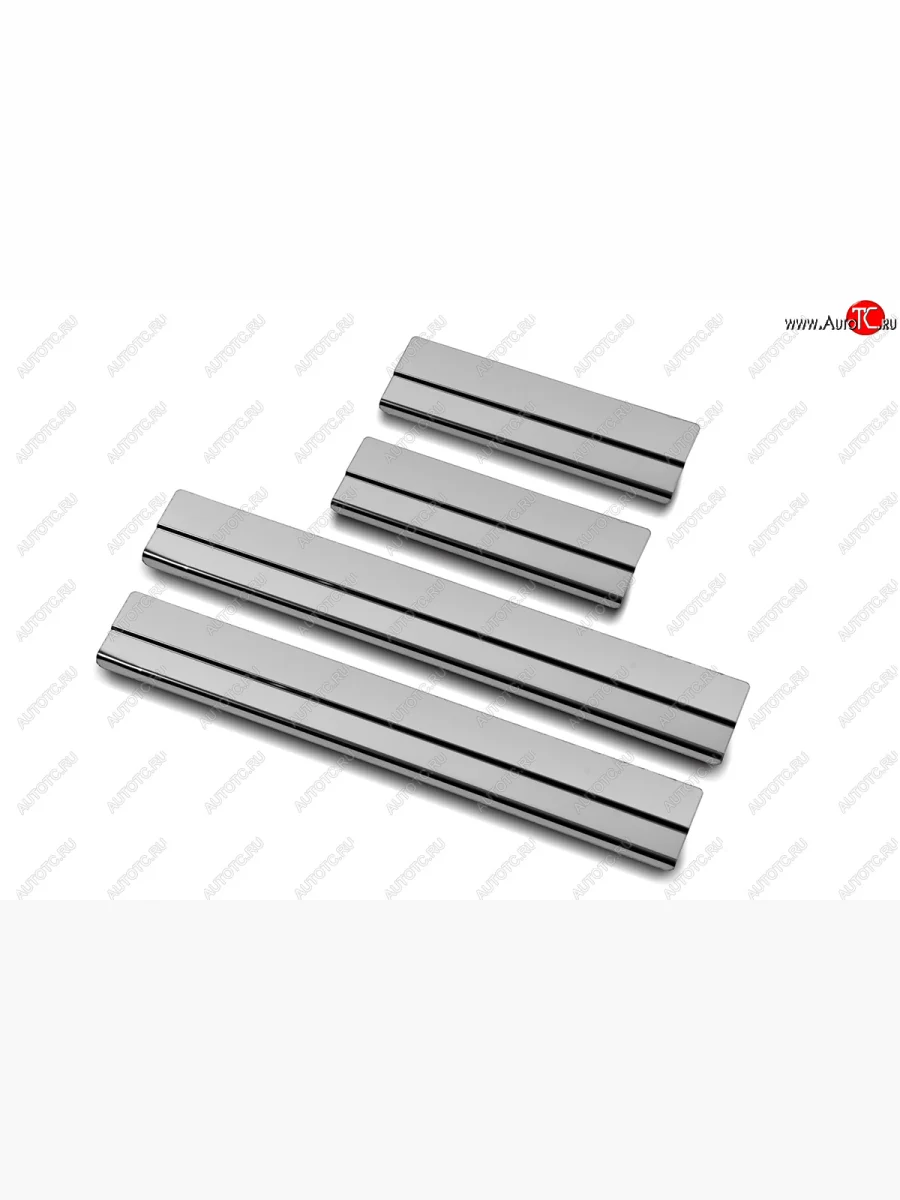 Накладки порожков салона Russtal Toyota RAV4 XA40 5 дв. рестайлинг (2015-2019) (Нержавейка шлифованная)  в Керчи Республика Крым