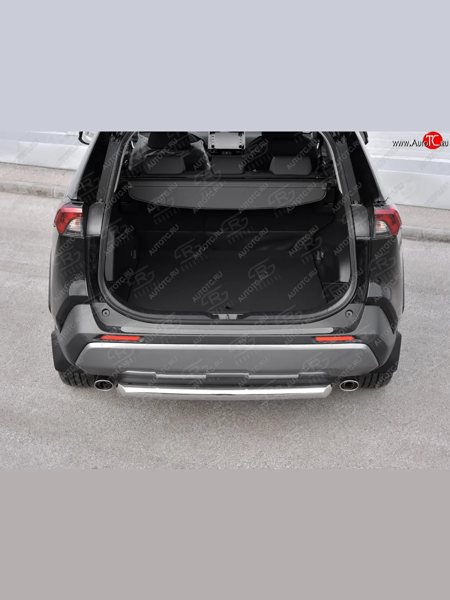 Защитная накладка заднего бампера Russtal Toyota RAV4 XA50 5 дв. дорестайлинг (2018-2025) (Нержавейка шлифованная)  в Керчи Республика Крым
