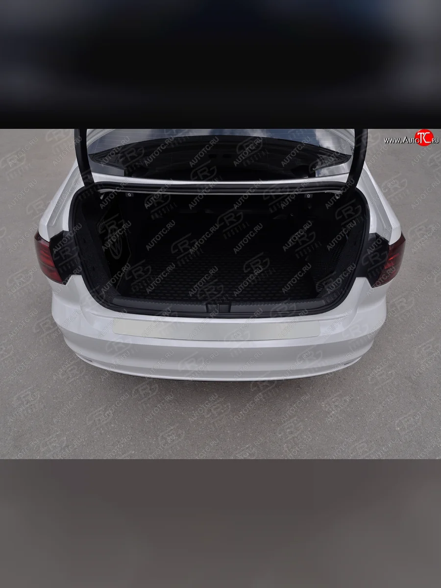 Защитная накладка заднего бампера Russtal Volkswagen Jetta A6 седан рестайлинг (2015-2018) (Нержавейка полированная)  в Керчи Республика Крым