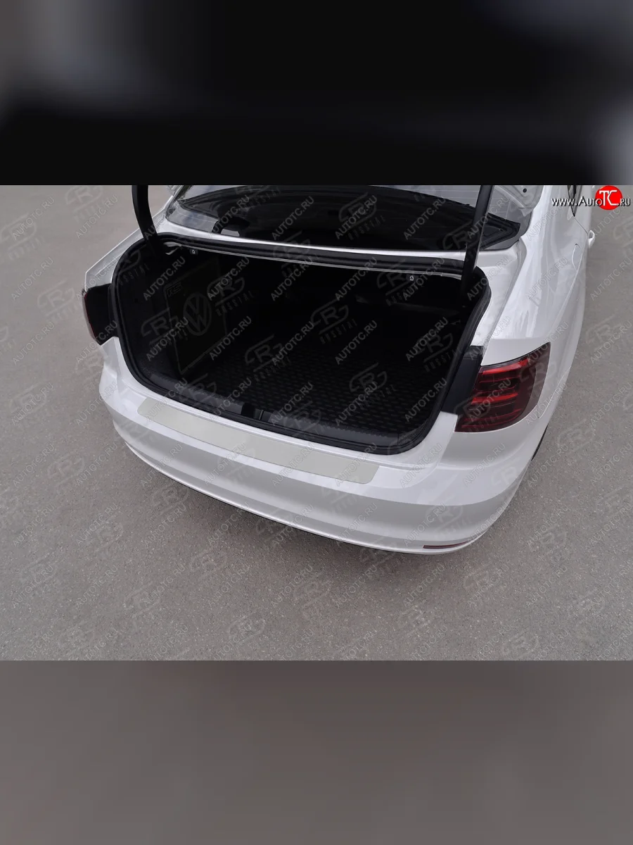 Защитная накладка заднего бампера Russtal Volkswagen Jetta A6 седан рестайлинг (2015-2018) (Нержавейка шлифованная)  в Перми Пермском крае