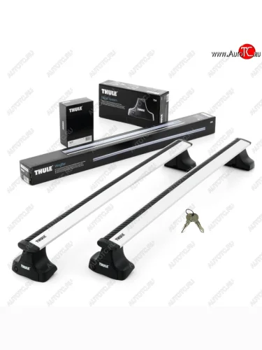 Багажник (серебро) THULE WingBar (длина дуг 127 см) Mitsubishi L200 ( 4,  5 KK,KL) (2006-2022)  дорестайлинг, рестайлинг