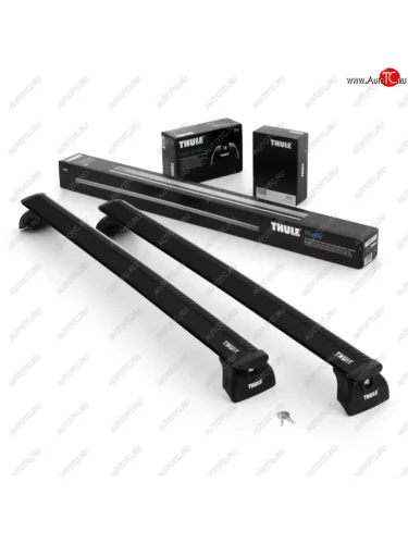 Багажник (крыша с лючками) THULE WingBar (Цвет: черный) Volkswagen Amarok (2009-2022) дорестайлинг, рестайлинг