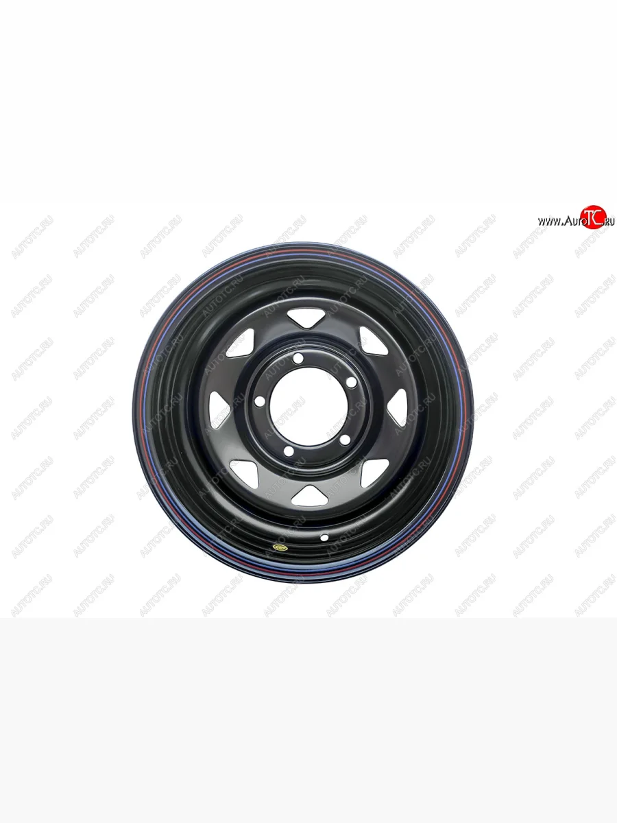 Штампованый диск OFF-ROAD Wheels (треугольник мелкий, усиленный, только на барабанные тормоза) 8.0x15   (Цвет: черный)  в Самаре Самарской области