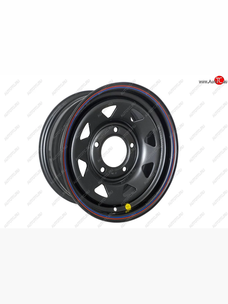 Штампованый диск OFF-ROAD Wheels (усиленный, треугольник мелкий) 7.0x15   (Цвет: черный)  в Самаре Самарской области