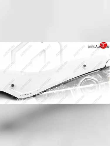 Дефлектор капота на CA-Plastic (Шелкография белая) KIA Rio X рестайлинг (2020-2025)