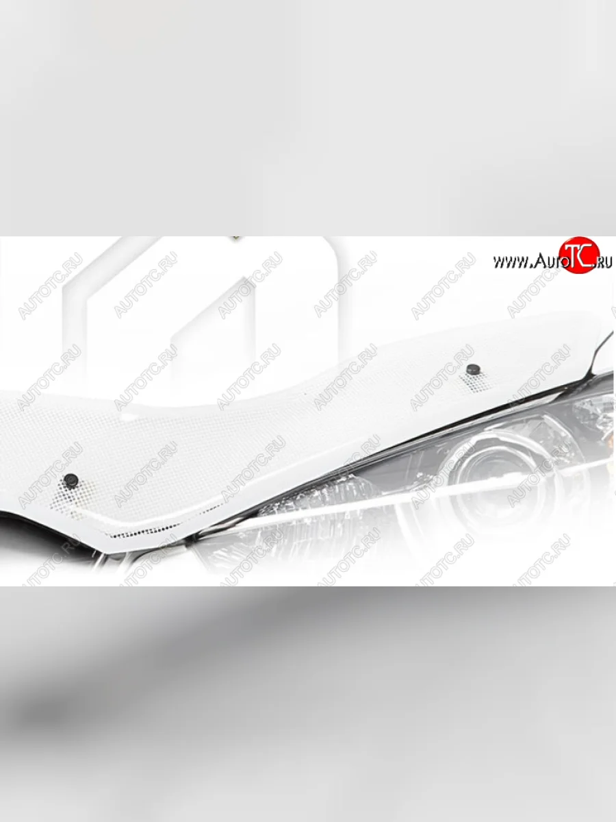 Дефлектор капота на CA-Plastic KIA Rio X рестайлинг (2020-2025) (Шелкография белая)  с доставкой в г. Пермь