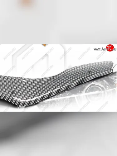 Дефлектор капота на CA-Plastic (Шелкография карбон-серебро) KIA Rio X рестайлинг (2020-2025)