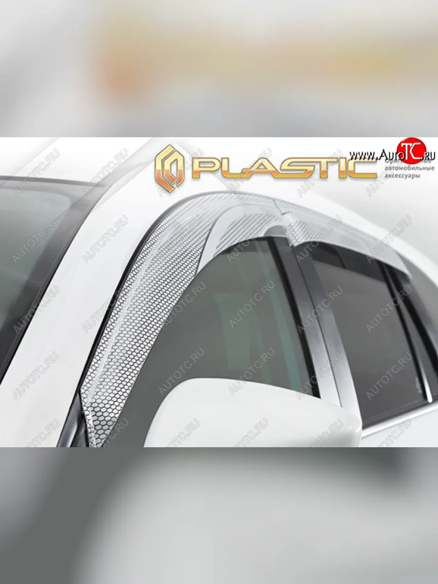 Дефлектора окон CA-Plastic KIA Rio X рестайлинг (2020-2025) (Серия Art серебро, Без хром молдинга)  в Керчи Республика Крым