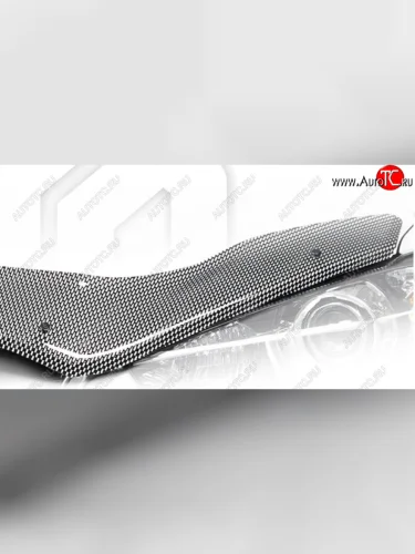 Дефлектор капота CA-Plastic (Шелкография карбон-серебро) Лада ВАЗ Нива Трэвел (212300-80) (2021-2025)