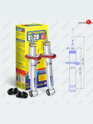 Амортизаторы задние SS20 (комплект) (Шоссе) Datsun mi-DO (2014-2021), Datsun on-DO (2014-2021), Лада ВАЗ Гранта ( 1 2191,  2190) (2011-2017), Лада ВАЗ Гранта FL ( 2191,  2190,  2194,  2192) (2018-2025), Лада ВАЗ Калина ( 2192,  2194) (2013-2018)