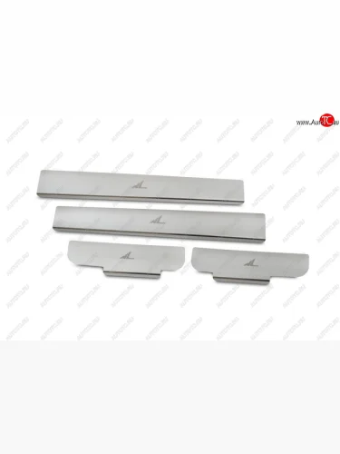 Накладки на внутренние пороги салона Souz96 (с логотипом NL) Ford EcoSport дорестайлинг (2013-2019)