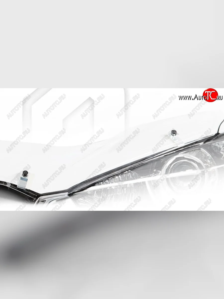 Дефлектор капота на CA-Plastic Volkswagen Jetta A7 седан дорестайлинг (2018-2022) (Classic прозрачный, Без надписи)  в Керчи Республика Крым