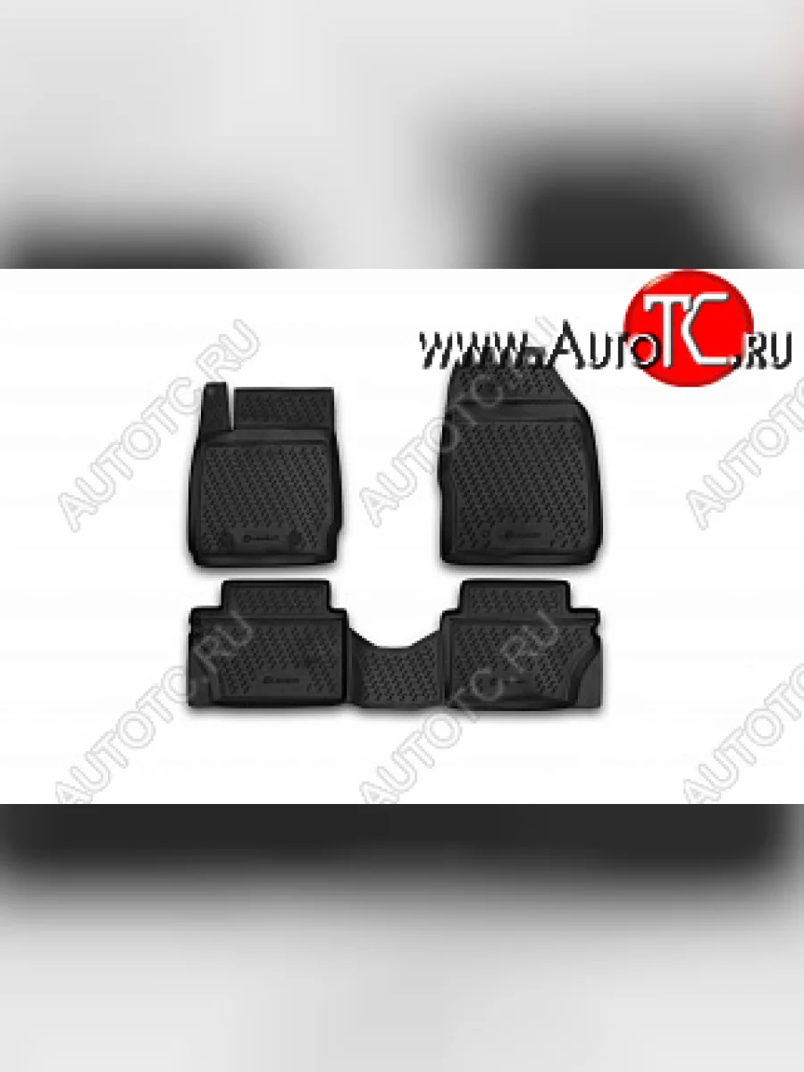 Комплект ковриков салона Element (полиуретан)  Ford Fiesta (2008-2012) 6 (Чёрные)  в Керчи Республика Крым
