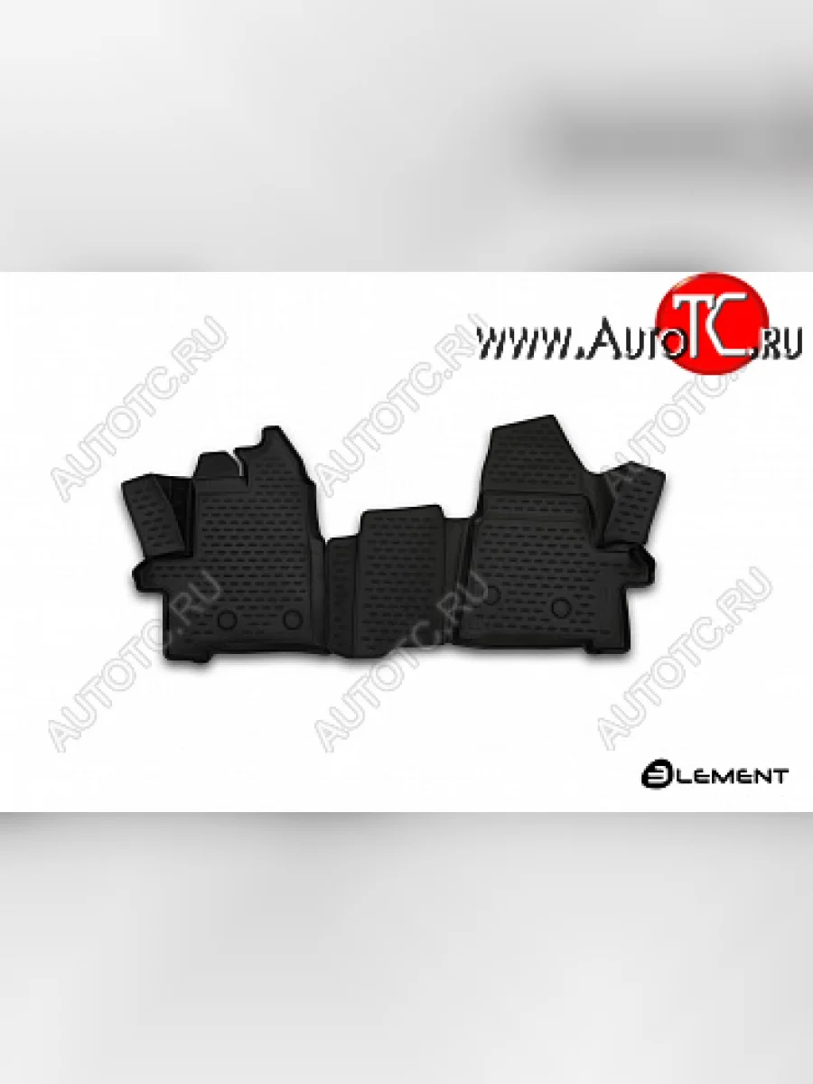 Комплект ковриков 3D салона Element (полиуретан) 2шт Ford Transit цельнометаллический фургон (2014-2022)  с доставкой в г. Керчь