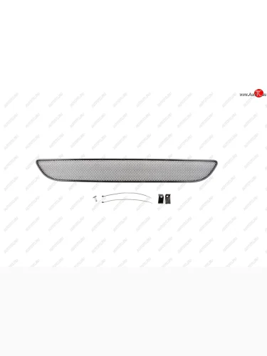 Сетка в бампер внешняя Arbori (Черная 10 мм) Ford Transit (2014-2022) цельнометаллический фургон