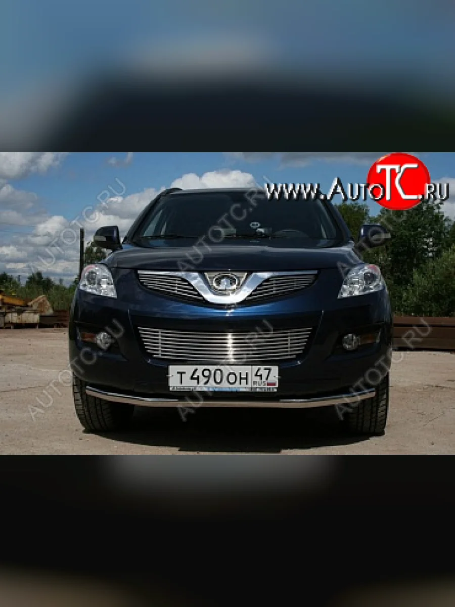 Декоративный элемент воздухозаборника Souz96 (нержавеющая сталь d10, 2 элемента из 5 трубочек) Great Wall Hover H5 (2010-2017) (Хром)  с доставкой в г. Пермь