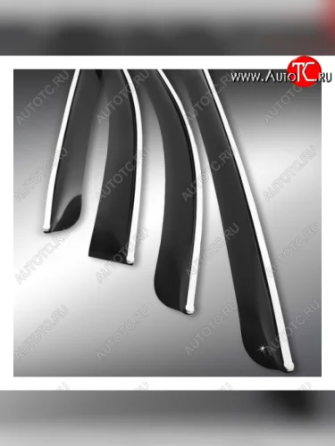 Дефлекторы окон с хромированым молдингом CHROMEX Haval F7x (2019-2022) дорестайлинг