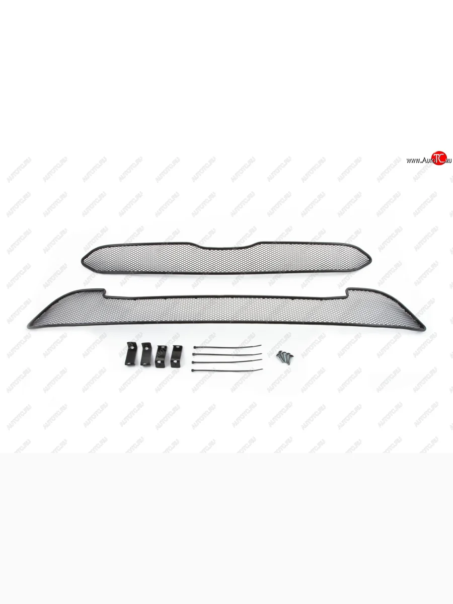 Сетка на бампер внешняя Arbori Honda CR-V RM1,RM3,RM4 рестайлинг (2014-2018) (Черная 10 мм)  в Воронеже Воронежской области