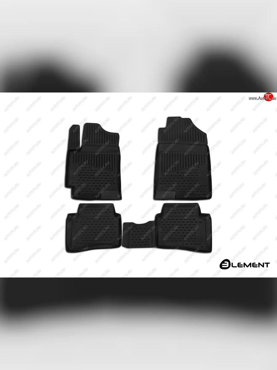 Комплект ковриков салона Element (полиуретан) Comfort Hyundai Solaris HCR седан дорестайлинг (2017-2020)  в Перми Пермском крае