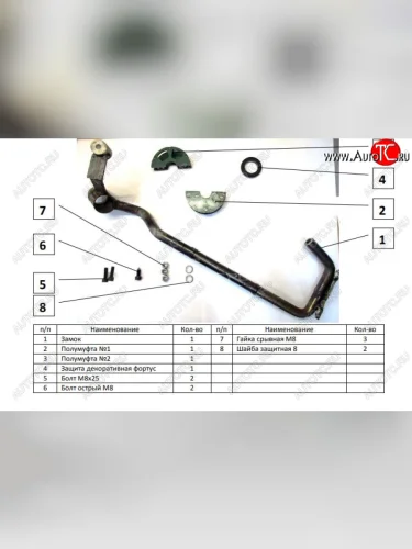 Замок рулевого вала FORTUS (бесштыревой) KIA K5  DL (2019-2022)