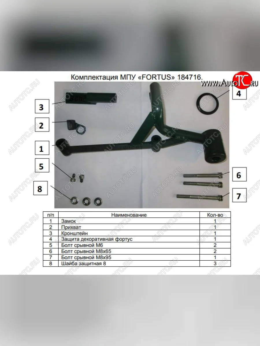 Замок КПП FORTUS (AT) KIA Picanto 2 TA хэтчбэк 5 дв. рестайлинг (2015-2017)  в Перми Пермском крае