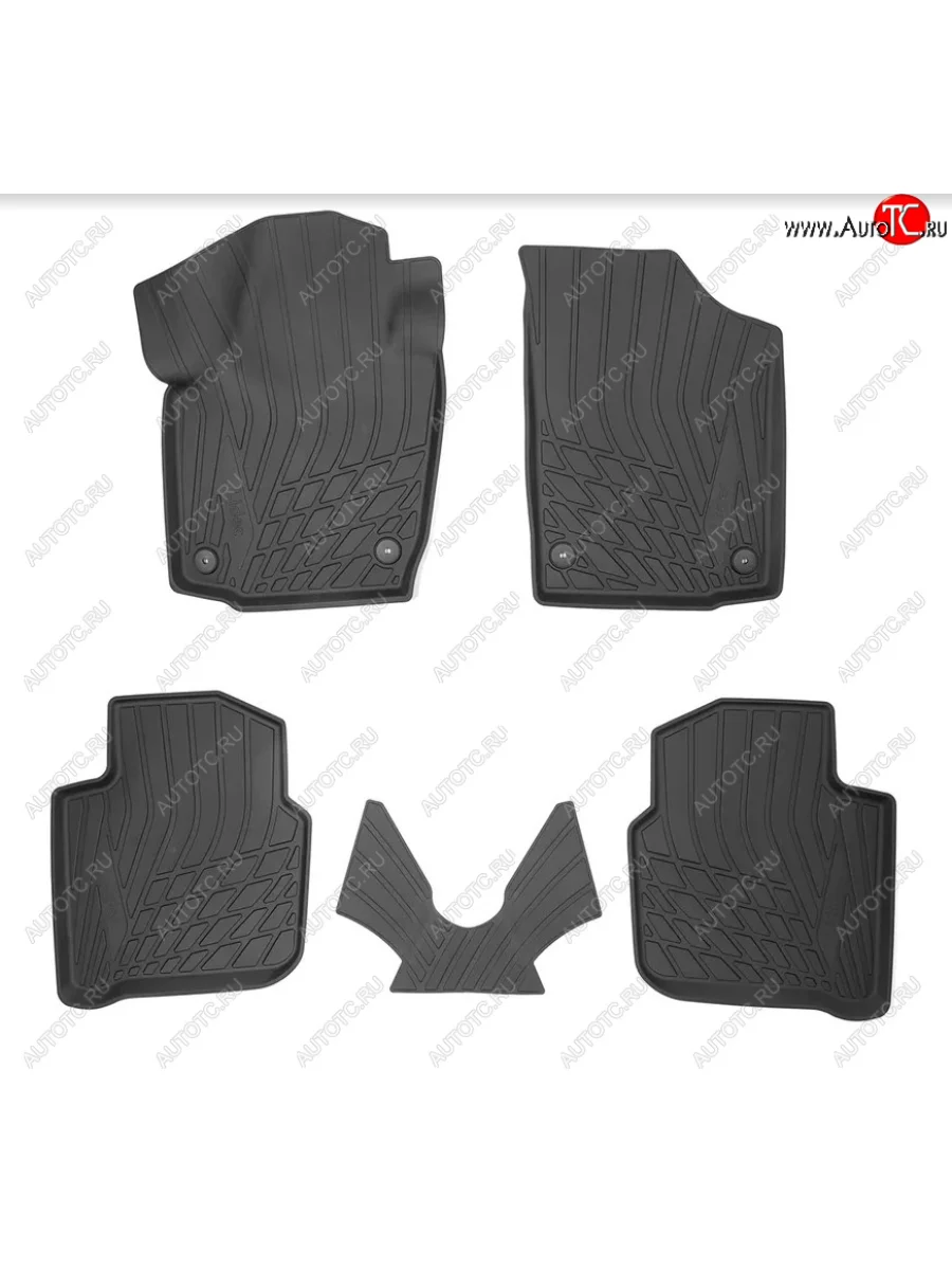 Коврики салона Norplast 3D Skoda Rapid NH3 рестайлинг лифтбэк (2017-2020) (Цвет: черный)  в Керчи Республика Крым