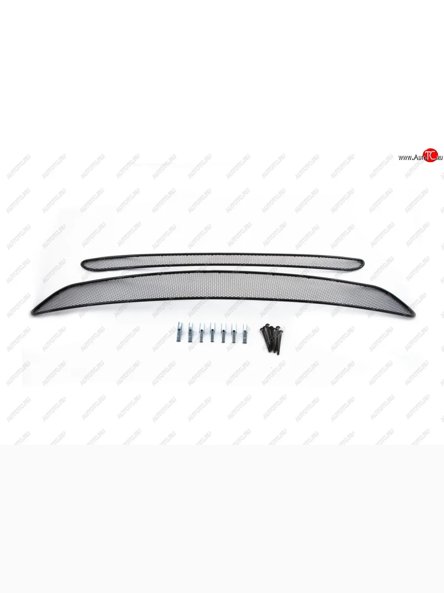 Сетка в бампер внешняя Arbori KIA Sorento XM рестайлинг (2012-2015) (Черная 10 мм)  в Перми Пермском крае