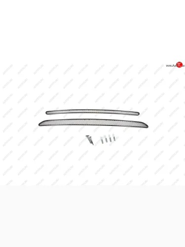 Сетка в бампер внешняя Arbori (Черная 15 мм) KIA Sportage  3 SL (2010-2014) дорестайлинг