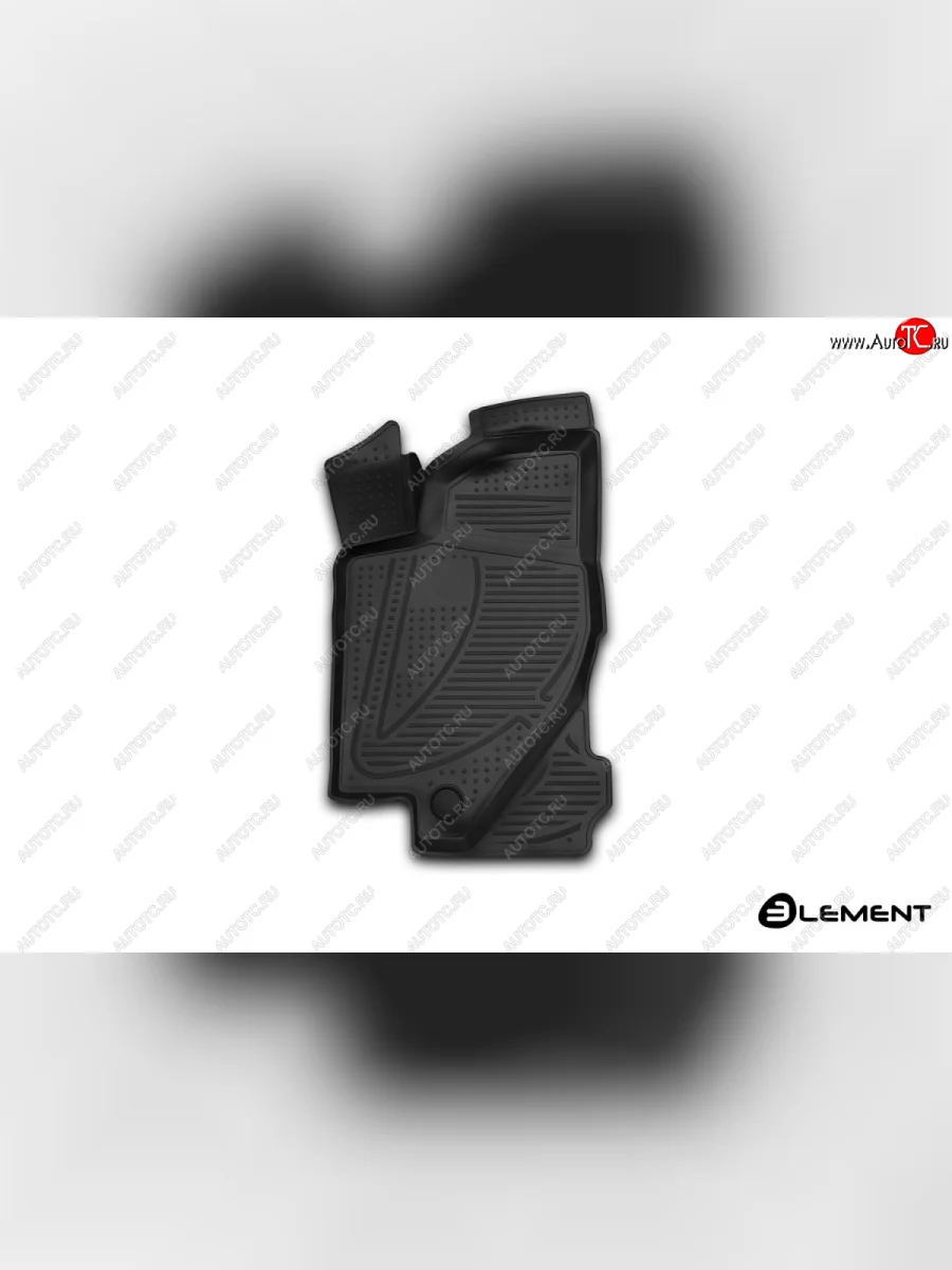 Водительский коврик 3D салона Element (полиуретан) 1 шт Лада ВАЗ Гранта 2190 седан  дорестайлинг (2011-2017) (Чёрный)  в Керчи Республика Крым