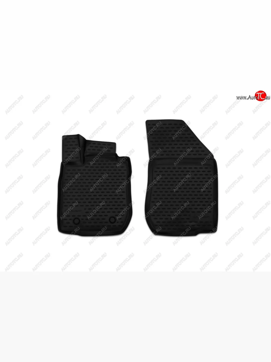 Комплект 3D ковриков салона Element (полиуретан) Лада ВАЗ Ларгус дорестайлинг R90 (2012-2021) (Передние)  с доставкой в г. Пермь