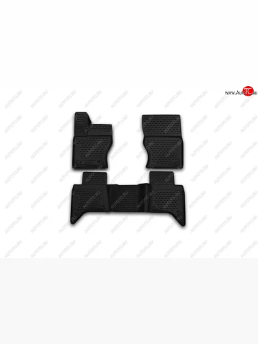 Комплект 3D ковриков салона Element (полиуретан) (Черные) Land Rover Range Rover 4 L405 дорестайлинг (2012-2017)