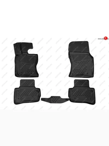 Комплект 3D ковриков салона Element (полиуретан) (Черные) Land Rover Range Rover Velar 1 L560 дорестайлинг (2017-2022)