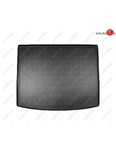 Коврик багажника Norplast Unidec (4х4 с органайзером) (Цвет: черный) Skoda Karoq NU7 дорестайлинг (2017-2021)