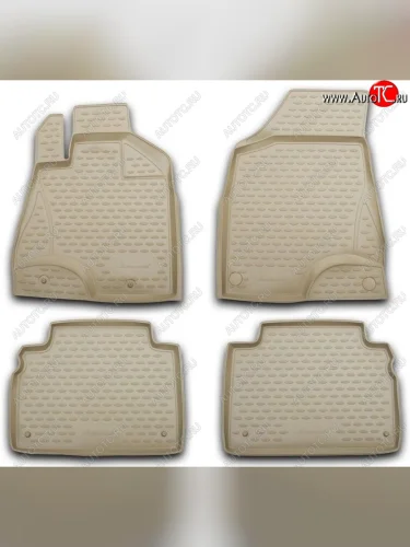 Комплект ковриков салона Element (полиуретан) (Бежевые) Mercedes-Benz ML class W164 дорестайлинг (2005-2008)