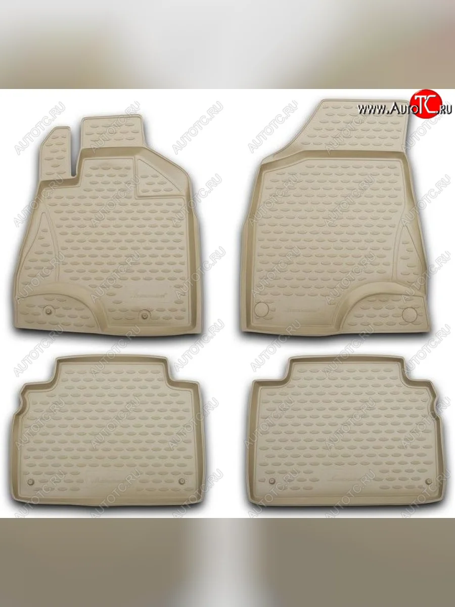 Комплект ковриков салона Element (полиуретан) Mercedes-Benz ML class W164 дорестайлинг (2005-2008) (Бежевые)  в Керчи Республика Крым