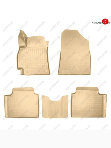 Коврики салона Norplast Unidec (Цвет: бежевый) Hyundai Elantra CN7 (2020-2023)