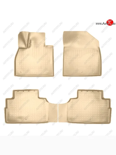 Коврики салона Norplast Unidec (5 мест) (Цвет: бежевый) Hyundai Palisade LX2 (2018-2022)