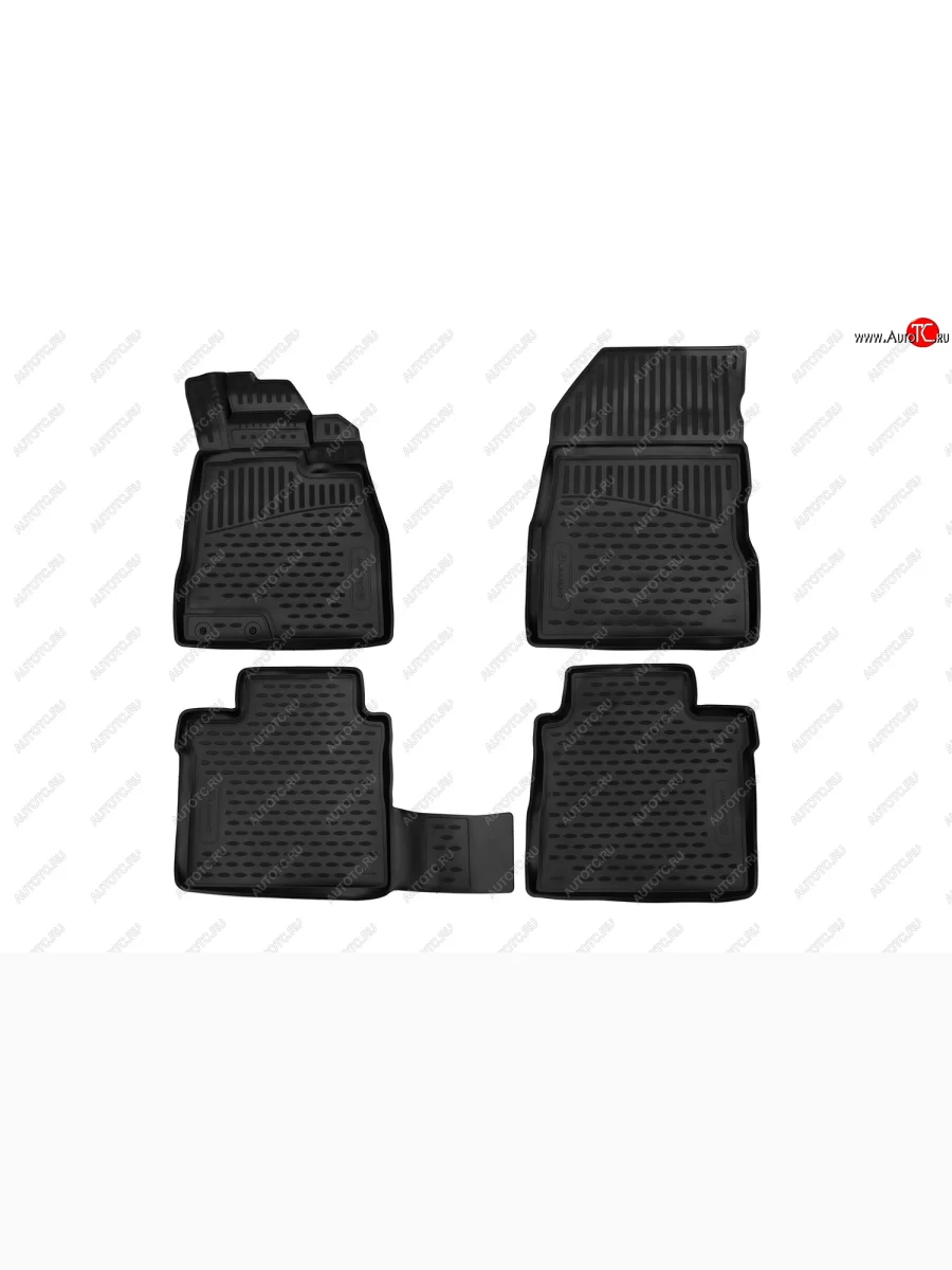 Комплект 3D ковриков салона Element (полиуретан) Nissan Note 2 E12 дорестайлинг (2012-2016) (Черные)  в Керчи Республика Крым