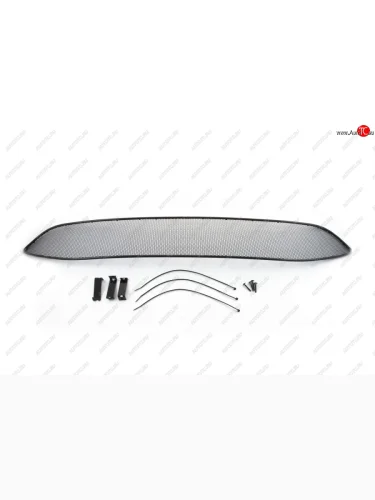 Сетка на бампер внешняя Arbori (для автомобилей без переднего парктроника) (Черная 10 мм) Nissan Qashqai  2 (2013-2019) J11 дорестайлинг