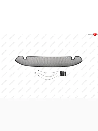 Сетка на бампер внешняя Arbori (для автомобилей с передним парктроником) (Черная 10 мм) Nissan Qashqai  2 (2013-2019) J11 дорестайлинг