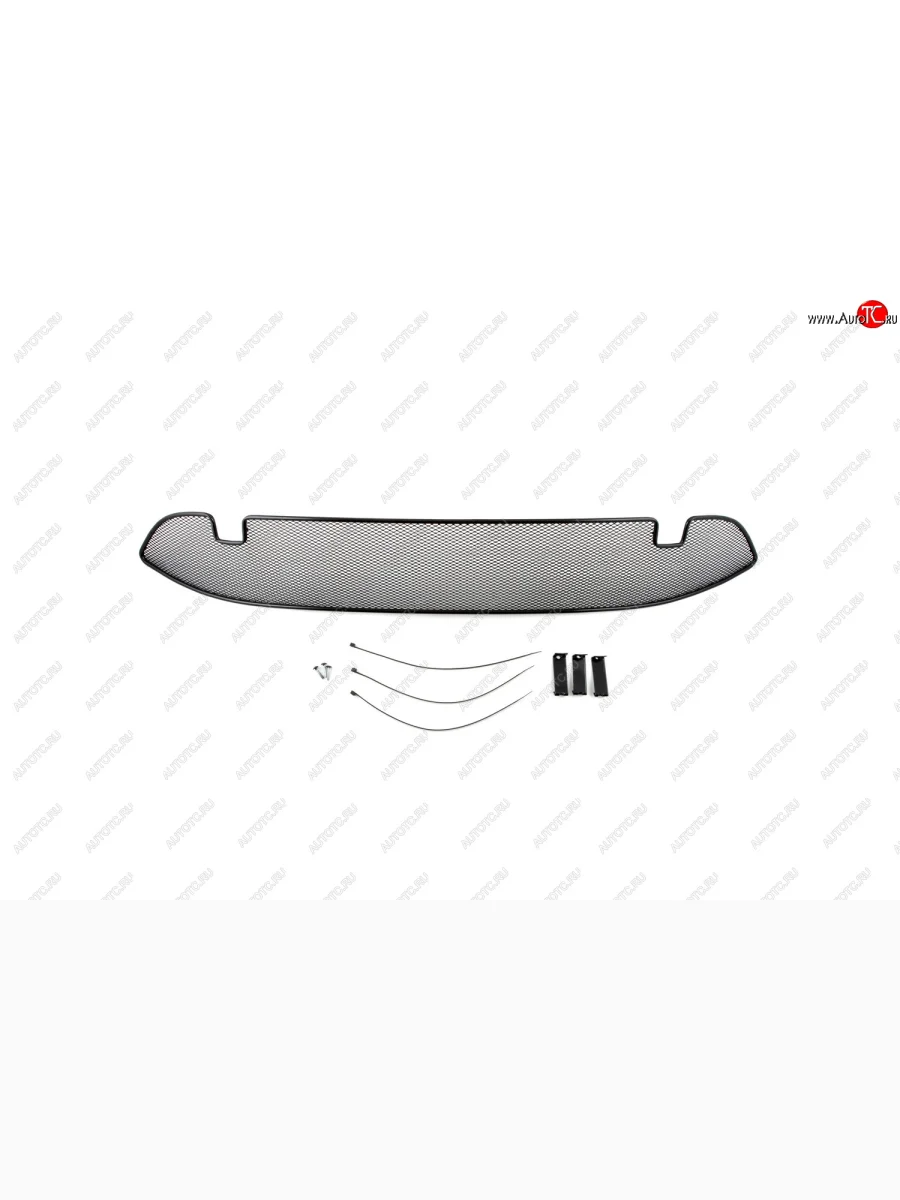 Сетка на бампер внешняя Arbori (для автомобилей с передним парктроником) Nissan Qashqai 2 J11 дорестайлинг (2013-2019) (Черная 10 мм)  в Самаре Самарской области