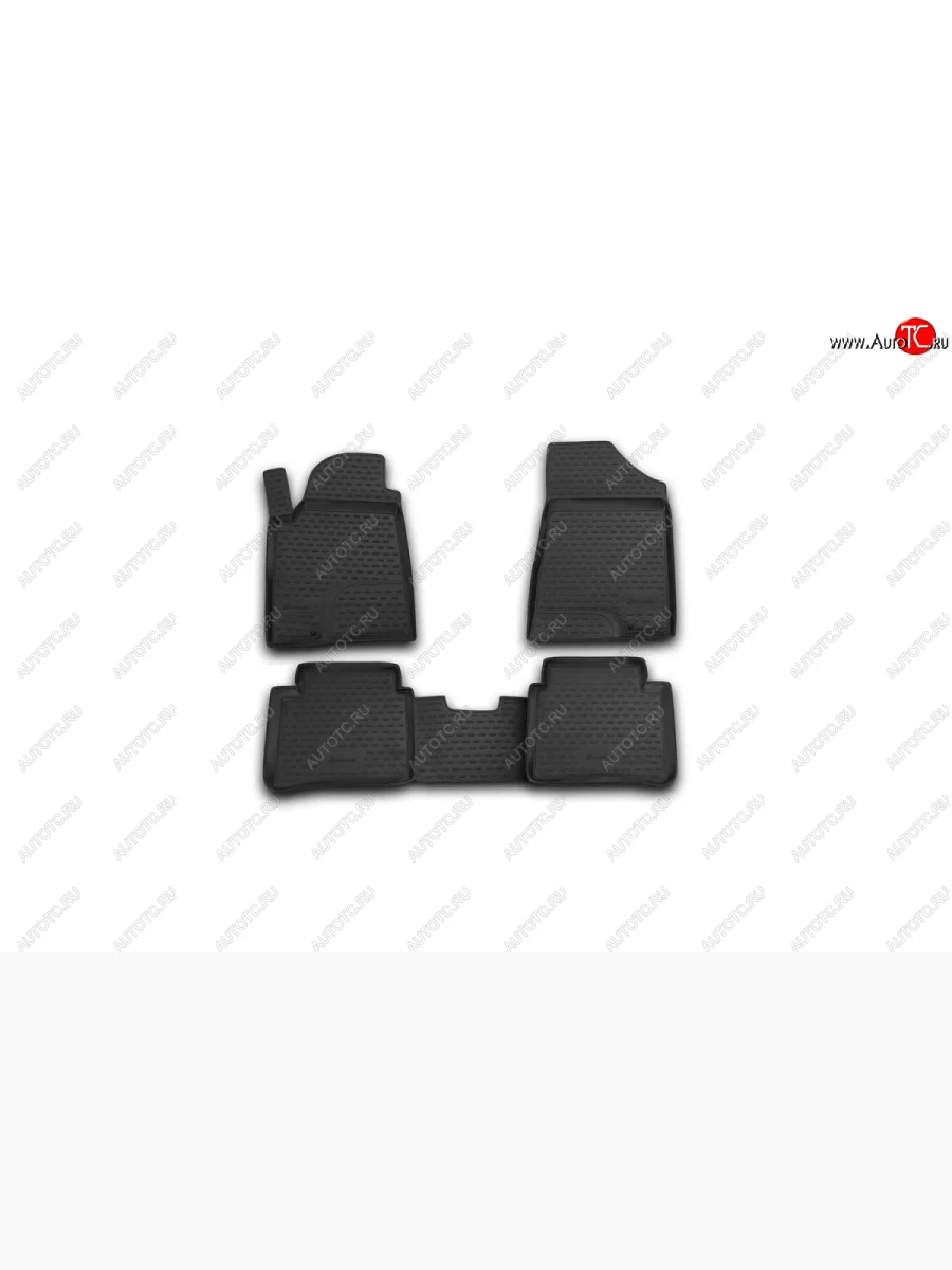 Комплект ковриков салона Element (полиуретан) Nissan Teana 2 J32 дорестайлинг (2008-2011) (Черные)  в Керчи Республика Крым