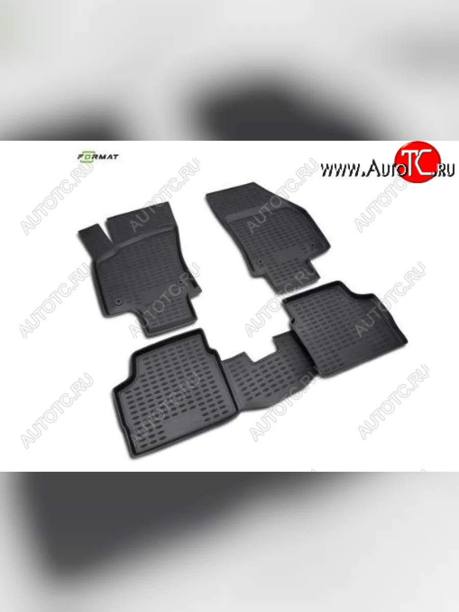 Комплект ковриков салона Format (повышенная износостойкость). Opel Astra H седан дорестайлинг (2004-2007) (Черные)  в Керчи Республика Крым