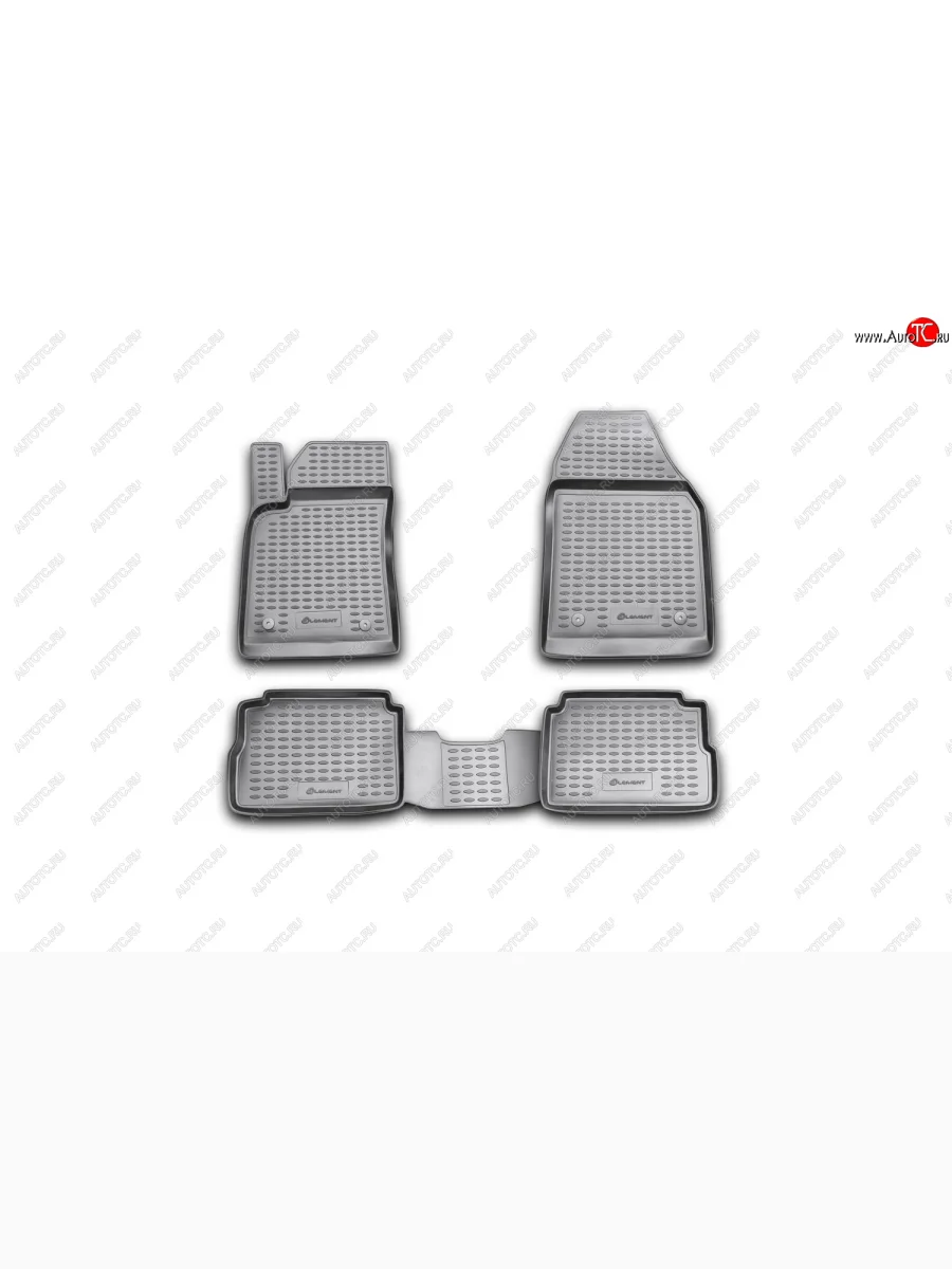 Комплект ковриков салона Element (полиуретан) Opel Vectra C лифтбэк дорестайлинг (2002-2006) (Черные)  с доставкой в г. Керчь