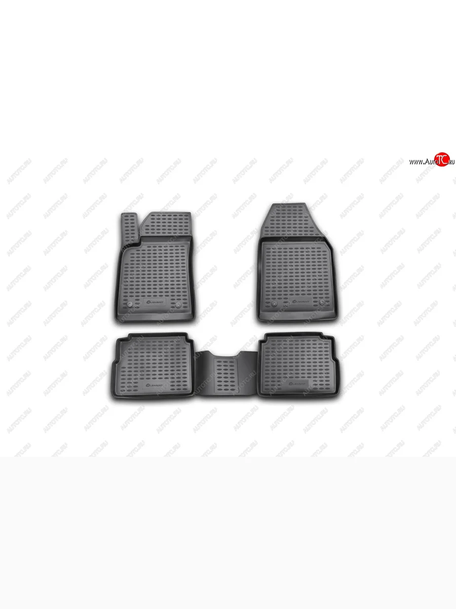 Комплект ковриков салона Element (полиуретан) Opel Vectra C универсал дорестайлинг (2002-2005) (Черные)  с доставкой в г. Керчь